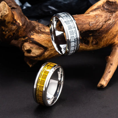 Hip-Hop Cross Titanium Steel Enamel Men'S Rings