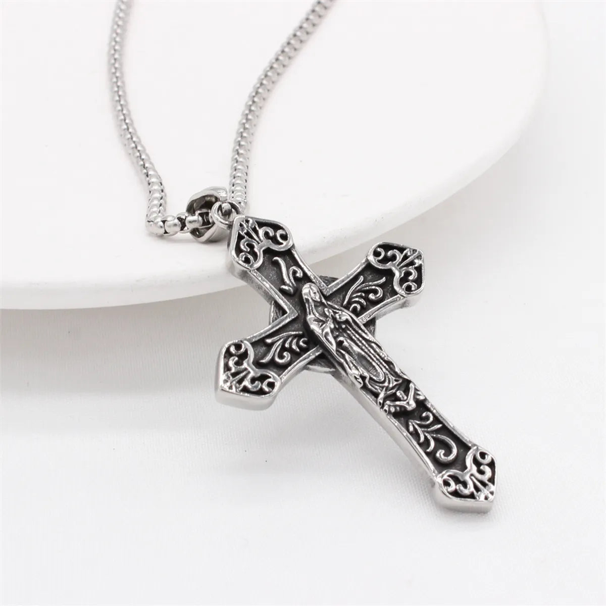 Hip-Hop Cross Titanium Steel Men'S