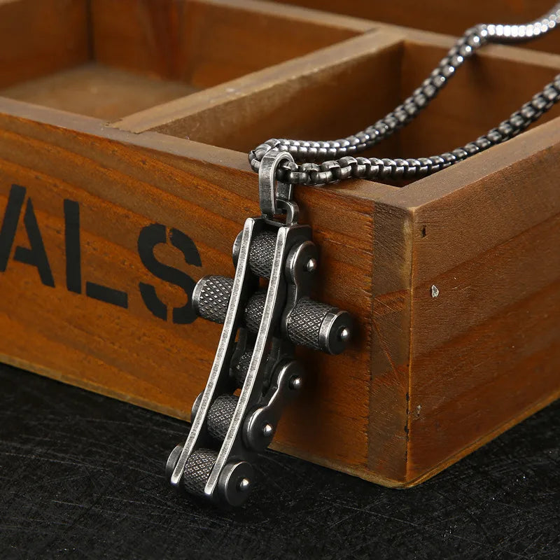 Hip-Hop Cross Titanium Steel Plating Men'S Pendant Necklace