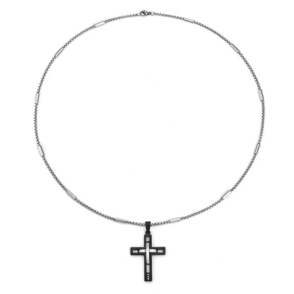 Hip-Hop Cross 304 Stainless Steel Polishing Unisex Pendant Necklace