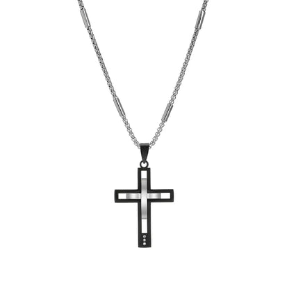 Hip-Hop Cross 304 Stainless Steel Polishing Unisex Pendant Necklace