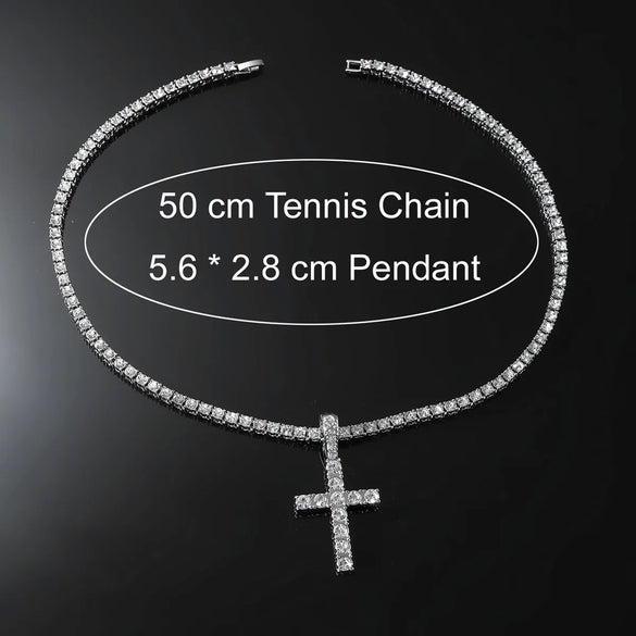 Hip-hop Cross Zircon Alloy Wholesale Pendant Necklace