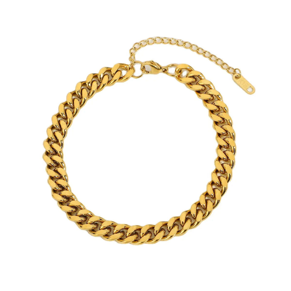 Simple Style Geometric Gold Plated Anklet Necklace