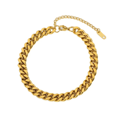 Simple Style Geometric Gold Plated Anklet Necklace