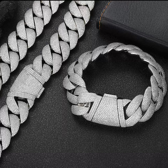 Hip Hop Cuban Chain Zircon Men's Jewelry Copper Necklace