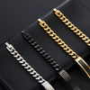 Hip-Hop Customization Laser Engraving Solid Color 304 Stainless Steel Plating Men'S Bracelets Men Chain Bracelets