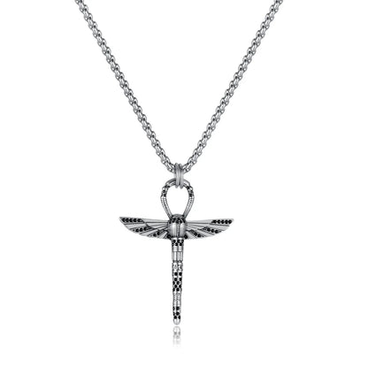 Hip-Hop Dragonfly Stainless Steel No Inlay Men'S Pendant Necklace