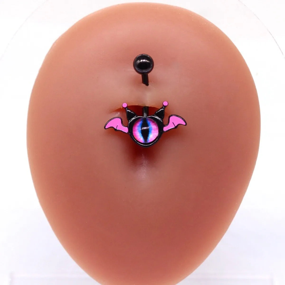 Hip-hop Exaggerated Funny Eye Alloy Resin Epoxy Plating White Gold Plated Belly Ring