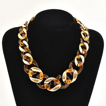 Hip-Hop Exaggerated Geometric CCB Arylic Wholesale Necklace