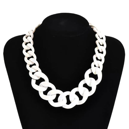 Hip-Hop Exaggerated Geometric CCB Arylic Wholesale Necklace