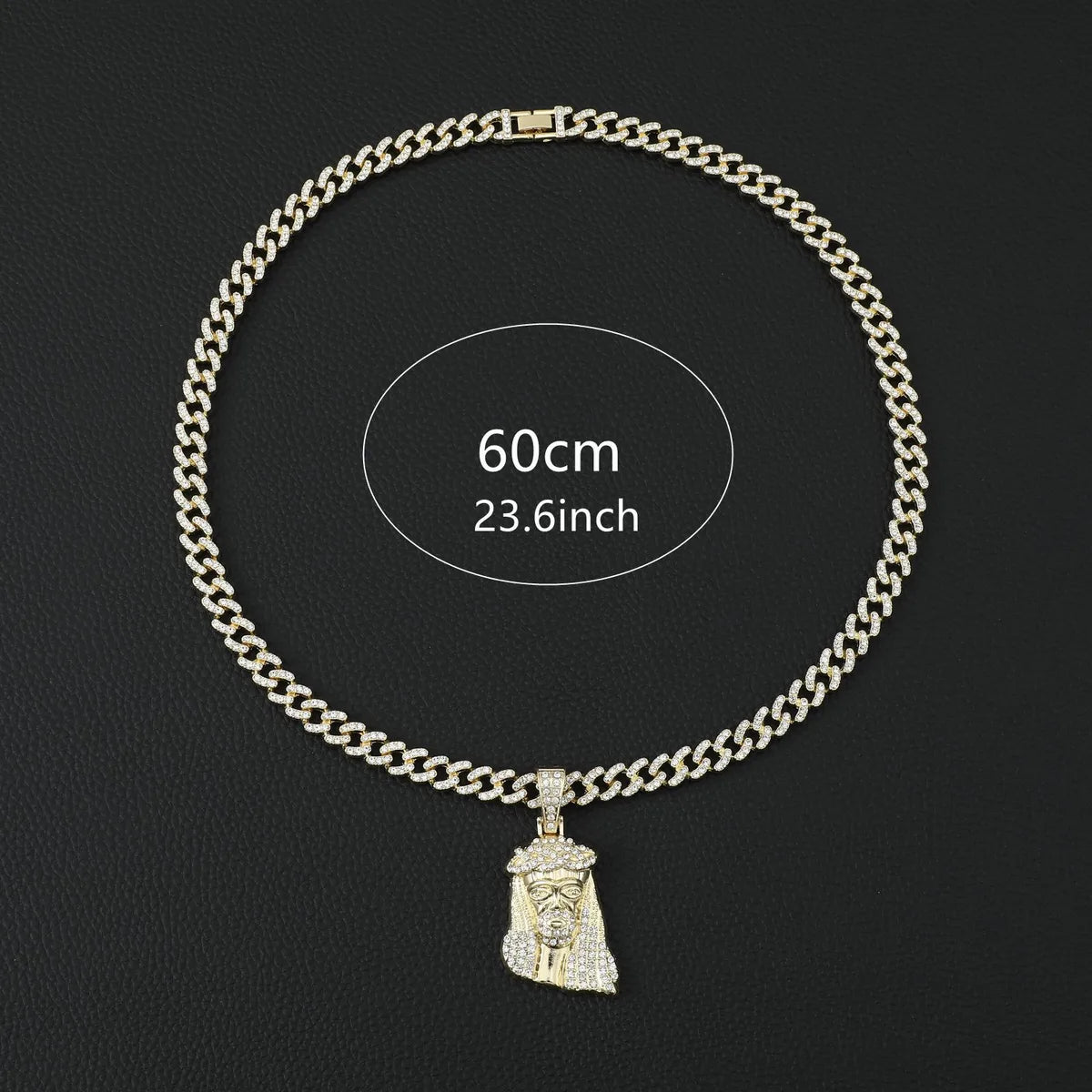 Hip-Hop Exaggerated Human Eye Zinc Alloy Inlay Rhinestones Men'S Pendant Necklace