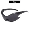 Hip-Hop Exaggerated Punk Geometric Pc Oval Frame Frameless Men'S Sunglasses