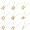 Hip-hop Exaggerated Punk Letter Copper Plating Inlay Zircon 18k Gold Plated Pendant Necklace
