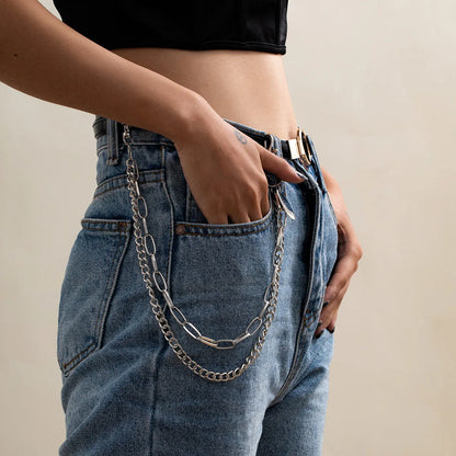 Hip Hop Fashion Double-layer Waist Chain