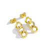 Hip Hop Fashion Elegant Gold Plated Chain Earrings Women's Geometric Style