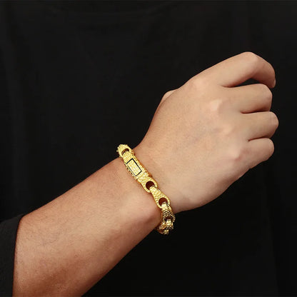 Hip-Hop Geometric 304 Stainless Steel 18K Gold Plated Men'S Bracelets