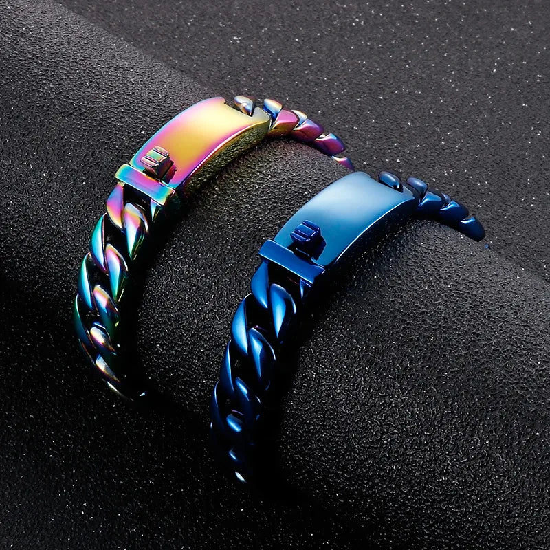 Hip-Hop Geometric 304 Stainless Steel Men'S Bracelets