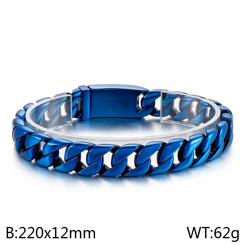 Hip-Hop Geometric 304 Stainless Steel Men'S Bracelets