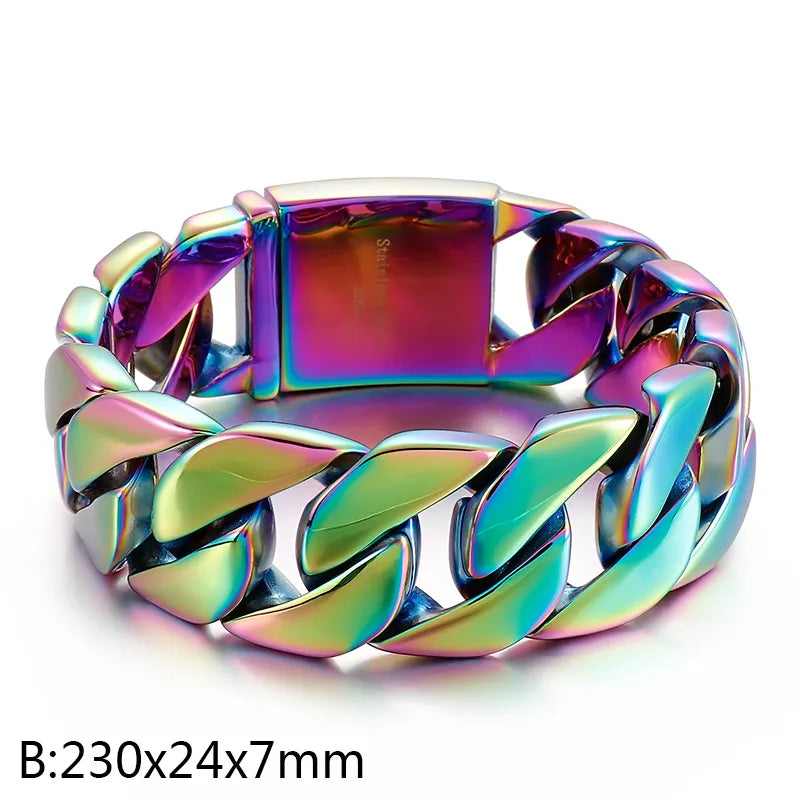 Hip-Hop Geometric 304 Stainless Steel Men'S Bracelets