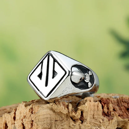 Hip-Hop Geometric 316 Stainless Steel  Unisex Rings