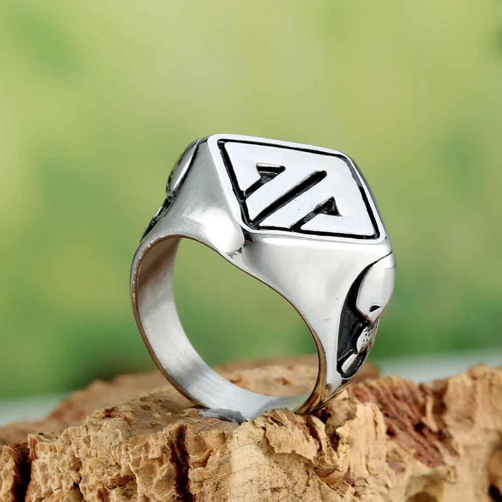 Hip-Hop Geometric 316 Stainless Steel  Unisex Rings