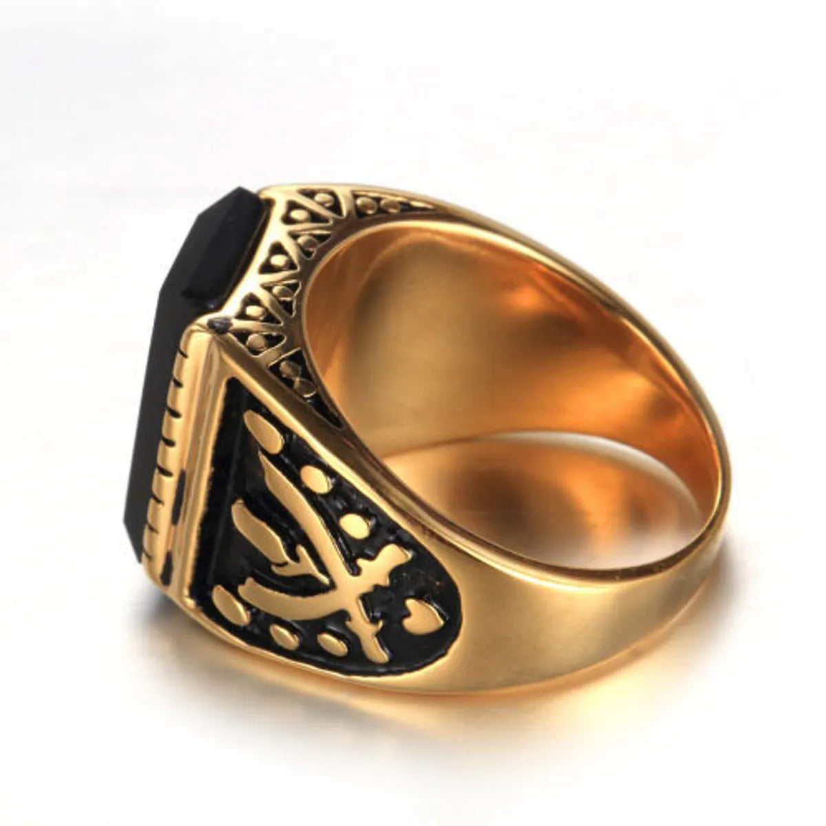 Hip-Hop Geometric Alloy Men'S Rings