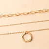 Hip-Hop Geometric Alloy Plating Women'S Layered Necklaces