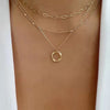 Hip-Hop Geometric Alloy Plating Women'S Layered Necklaces