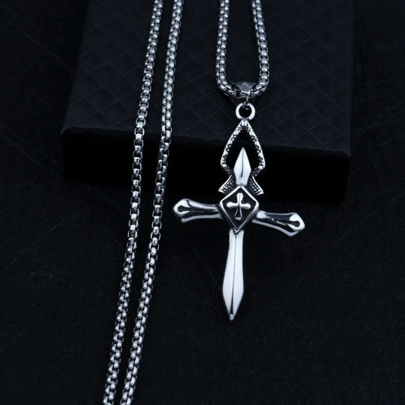 Hip-Hop Geometric Alloy Stoving Varnish Men'S Necklace