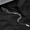 Hip-Hop Geometric Alloy Titanium Steel Inlay Glass Men'S Bracelets
