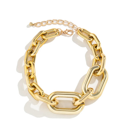 Hip-hop Geometric Ccb Plating Women's Necklace