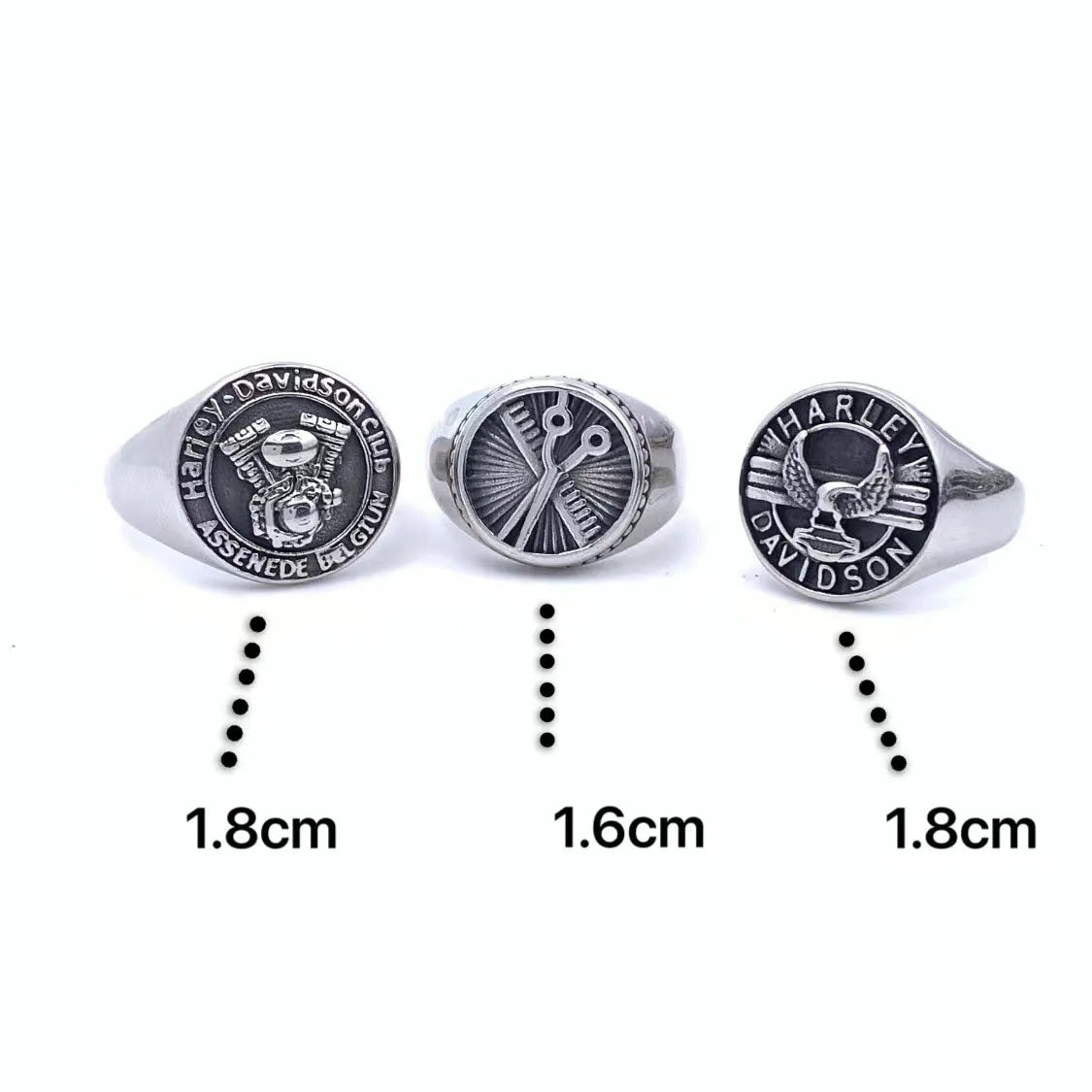 Hip-Hop Geometric Letter Eagle 304 Stainless Steel Polishing Men'S Rings