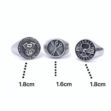 Hip-Hop Geometric Letter Eagle 304 Stainless Steel Polishing Men'S Rings