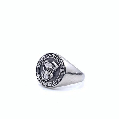 Hip-Hop Geometric Letter Eagle 304 Stainless Steel Polishing Men'S Rings