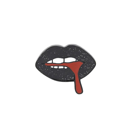 Hip-Hop Geometric Lips Eye Alloy Enamel Plating Unisex Brooches