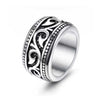 Hip-Hop Geometric Rhombus Titanium Steel Plating Unisex Rings
