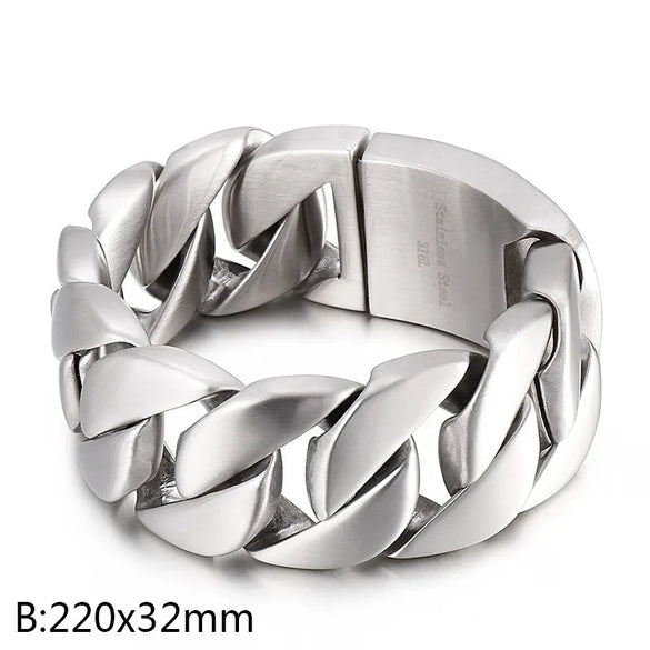 Hip-Hop Geometric Solid Color 304 Stainless Steel 18K Gold Plated Men'S Bracelets Necklace