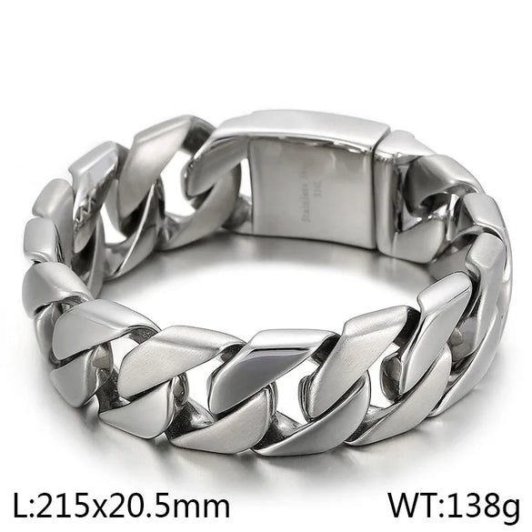 Hip-Hop Geometric Solid Color 304 Stainless Steel 18K Gold Plated Men'S Bracelets Necklace