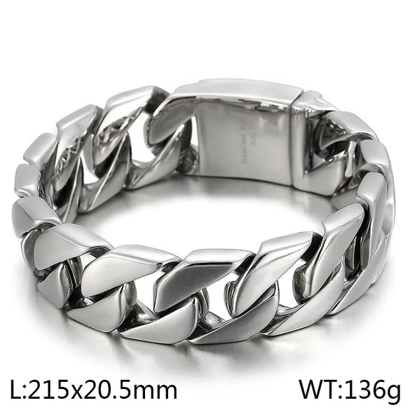 Hip-Hop Geometric Solid Color 304 Stainless Steel 18K Gold Plated Men'S Bracelets Necklace