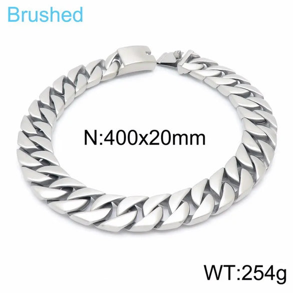 Hip-Hop Geometric Solid Color 304 Stainless Steel 18K Gold Plated Men'S Bracelets Necklace