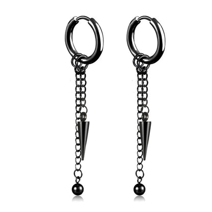 Hip-hop Geometric Stainless Steel Dangling Earrings Plating Stainless Steel Earrings 1 Piece