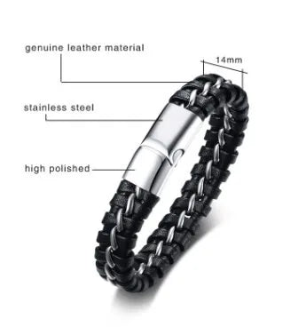 Hip-Hop Geometric 304 Stainless Steel Men'S Bracelets