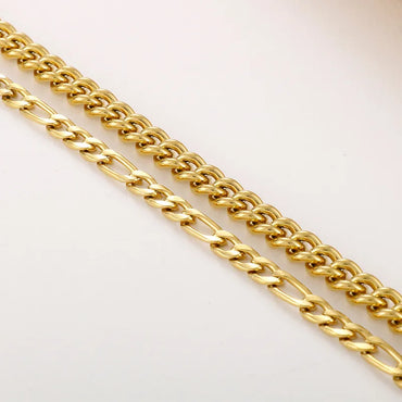 Hip-Hop Geometric Stainless Steel 18K Gold Plated Bracelets In Bulk