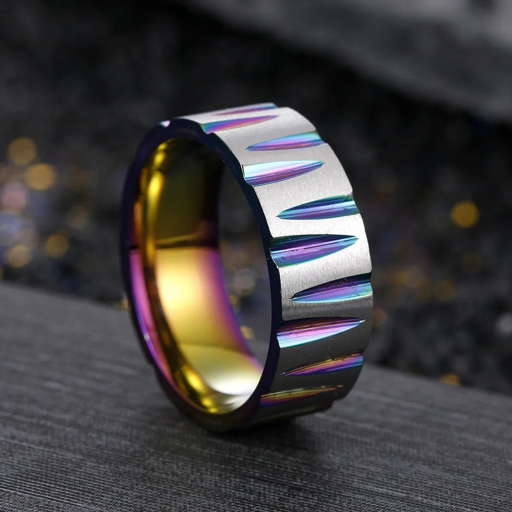 Hip-Hop Geometric 304 Stainless Steel Plating Gold Plated Men'S Rings