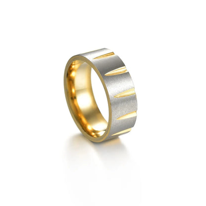 Hip-Hop Geometric 304 Stainless Steel Plating Gold Plated Men'S Rings