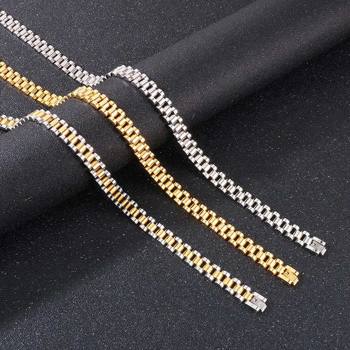 Hip-hop Geometric Stainless Steel Plating Necklace