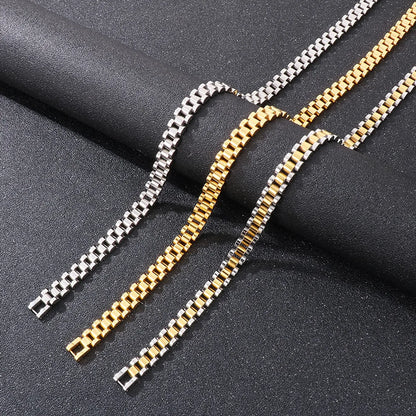 Hip-hop Geometric Stainless Steel Plating Necklace