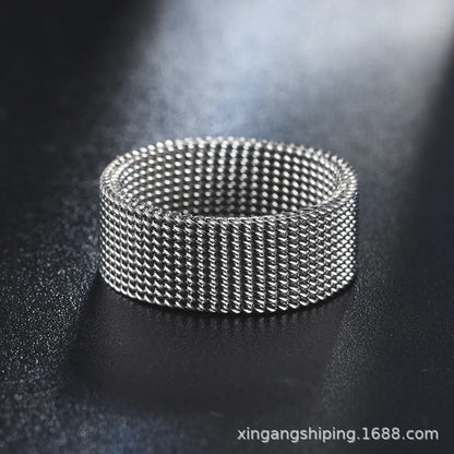 Hip-Hop Geometric Stainless Steel Plating Rings