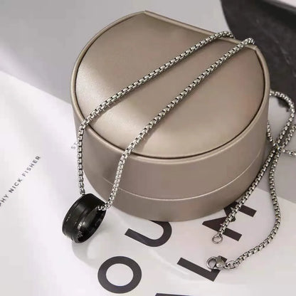 Hip-Hop Geometric Stainless Steel Titanium Steel Plating Men'S Necklace