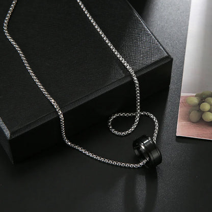 Hip-Hop Geometric Stainless Steel Titanium Steel Plating Men'S Necklace